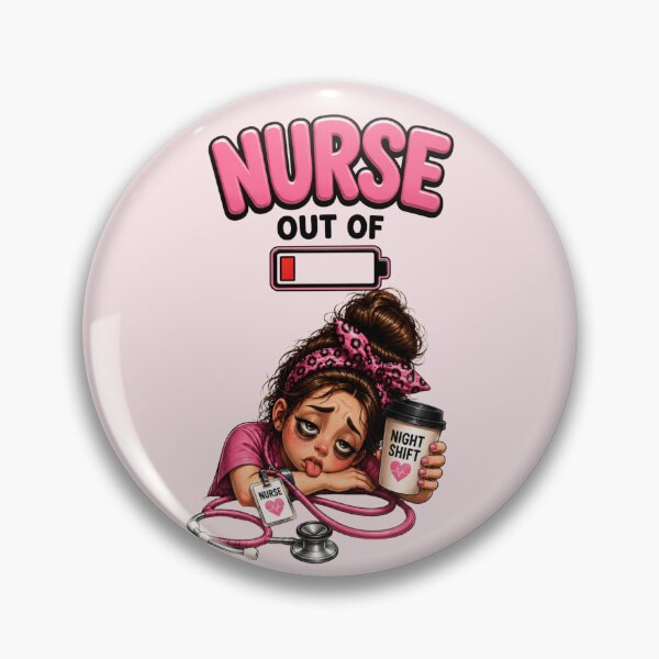 Item preview, Nurse Out of Battery – Funny Tired Night Shift Nurse designed and sold by HO•Designs.