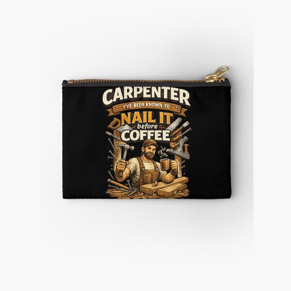 Item preview, Carpenter Nail It Before Coffee - Funny Woodworker designed and sold by SidTastic .