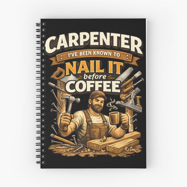 Item preview, Carpenter Nail It Before Coffee - Funny Woodworker designed and sold by SidTastic .
