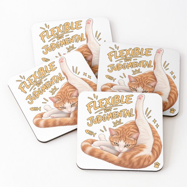 Item preview, Flexible But Judgmental – Funny Cat Pose designed and sold by Picthology.