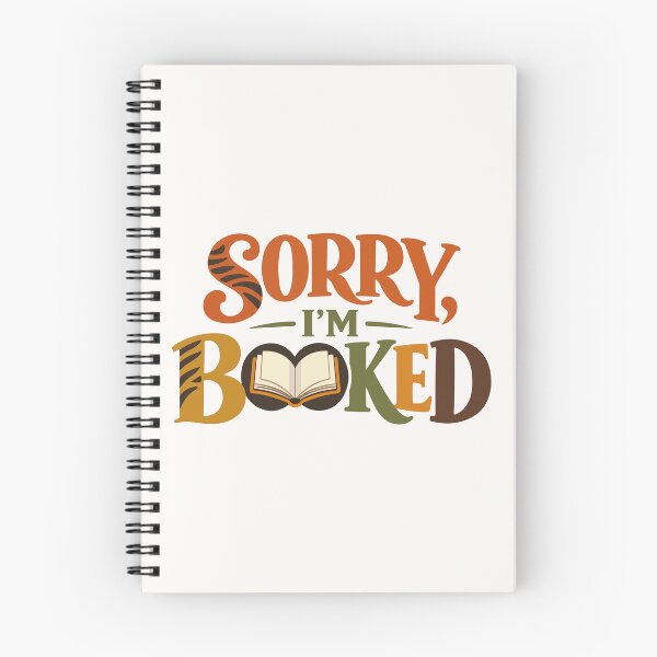 Item preview, Sorry I’m Booked Funny Typography Gift for Book Lovers, Students & Humor Fans designed and sold by stylishdzign.