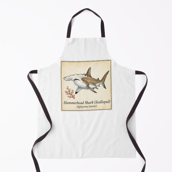 Item preview, Scalloped Hammerhead Shark Vintage Watercolor Marine Illustration designed and sold by KenworksDigital.