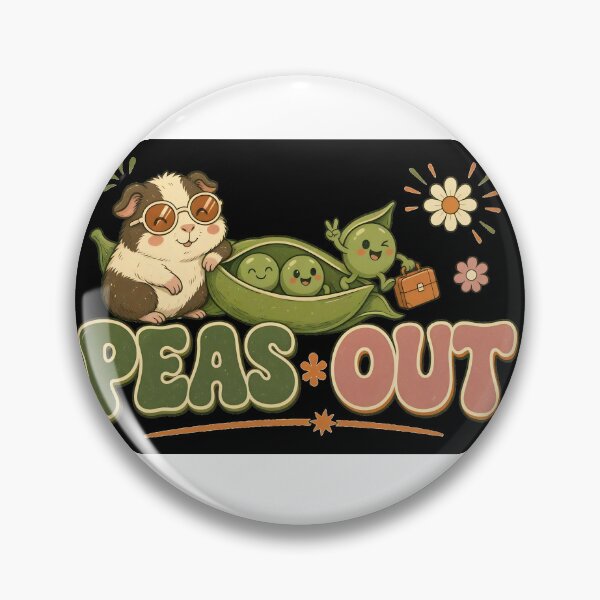 Item preview, Peas Out Cute Guinea Pig Pun designed and sold by davitabros.