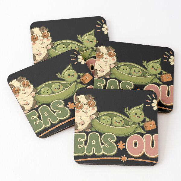 Item preview, Peas Out Cute Guinea Pig Pun designed and sold by davitabros.