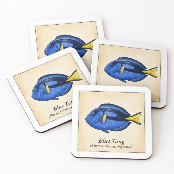 Item preview, Blue Tang Tropical Reef Fish Watercolor Illustration designed and sold by KenworksDigital.