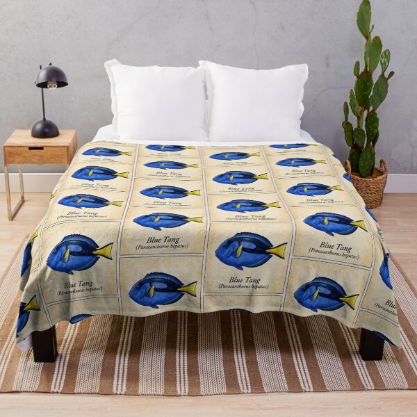 Item preview, Blue Tang Tropical Reef Fish Watercolor Illustration designed and sold by KenworksDigital.