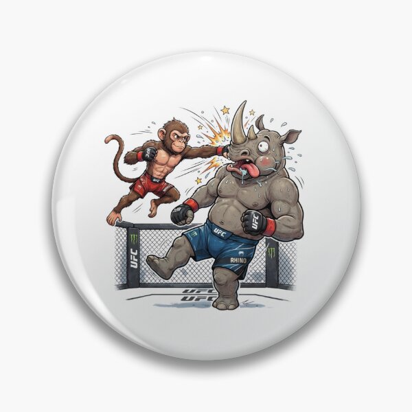 Item preview, Funny Monkey Boxing Rhino MMA Fight Graphic designed and sold by annaarthk.