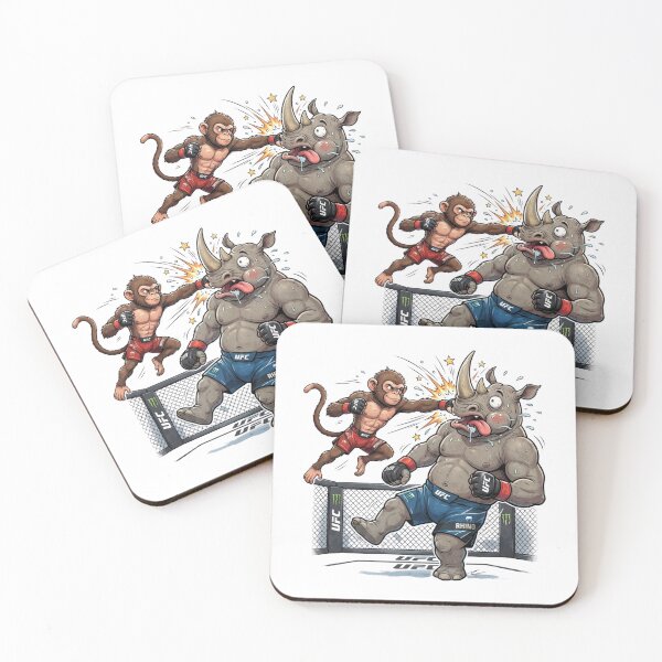 Item preview, Funny Monkey Boxing Rhino MMA Fight Graphic designed and sold by annaarthk.