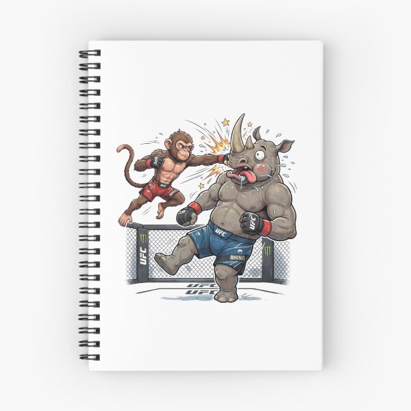Item preview, Funny Monkey Boxing Rhino MMA Fight Graphic designed and sold by annaarthk.