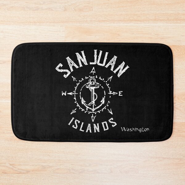 Item preview, San Juan Islands Washington, WA Nautical Compass Rose, Lazy Tide Vibe, Sailing Sailboat Anchor Souvenir designed and sold by ArtByBollwitt.