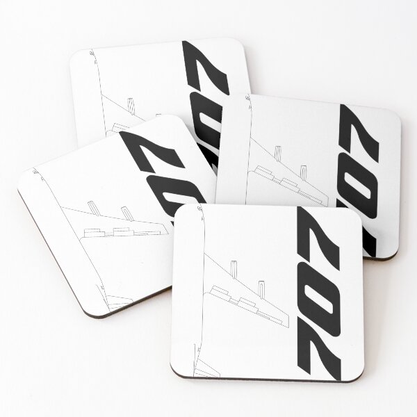 Item preview, 707 Commercial Jetliner Technical Blueprint (Black Edition) designed and sold by Magazine Combate.