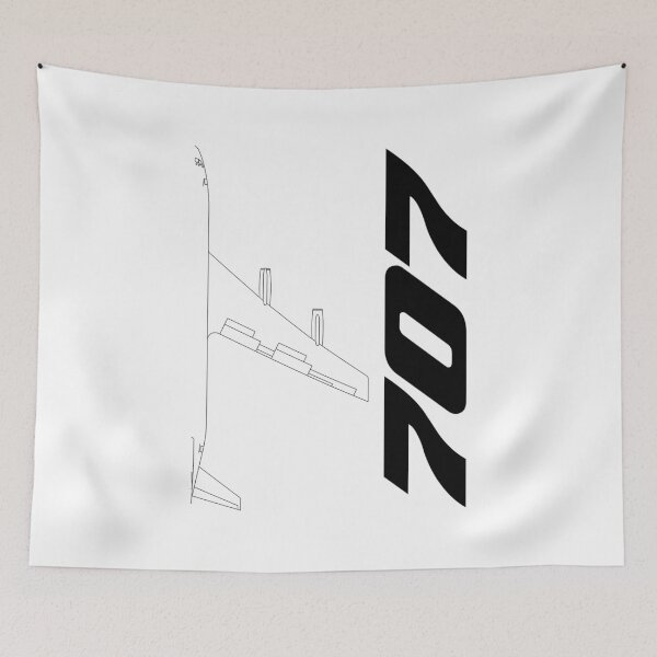 Item preview, 707 Commercial Jetliner Technical Blueprint (Black Edition) designed and sold by Magazine Combate.