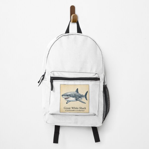 Item preview, Great White Shark Vintage Watercolor Marine Illustration designed and sold by KenworksDigital.