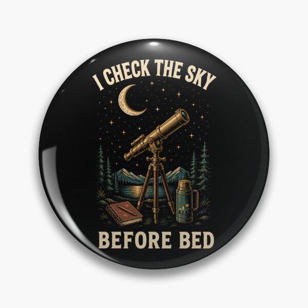 Item preview, I Check The Sky Before Bed Vintage Stargazing designed and sold by Gustavo Navarro.