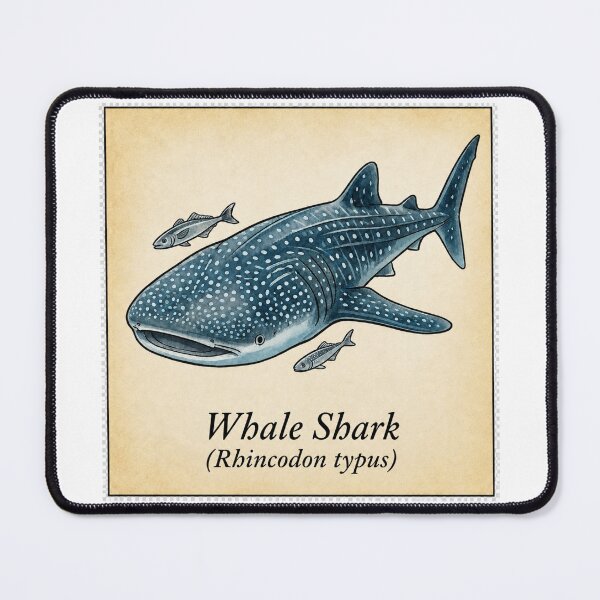 Item preview, Whale Shark Vintage Watercolor Marine Life Illustration designed and sold by KenworksDigital.