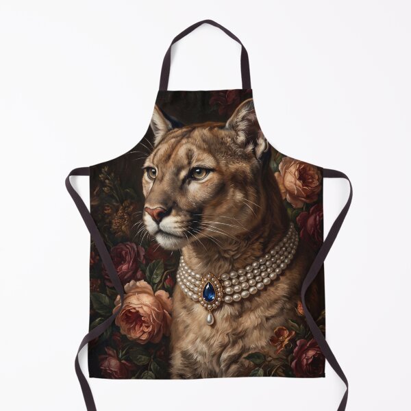 Item preview, Royal Cougar Sapphire Pearl Drop Necklace designed and sold by The Real Beast Art.