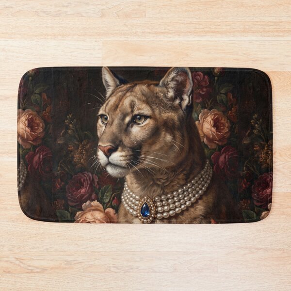 Item preview, Royal Cougar Sapphire Pearl Drop Necklace designed and sold by The Real Beast Art.