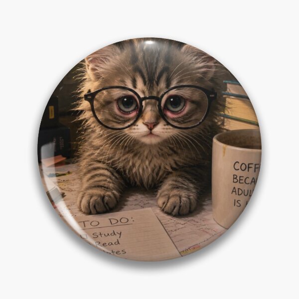 Item preview, Funny Procatstinating College Cat - Cute Student Kitten Art designed and sold by SALVO180674.