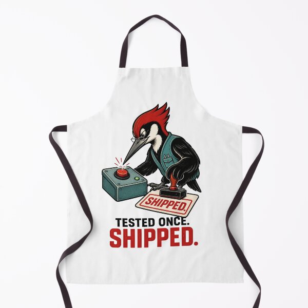 Item preview, Tested Once Shipped Funny Woodpecker Software QA Testing Humor designed and sold by Print Loft.
