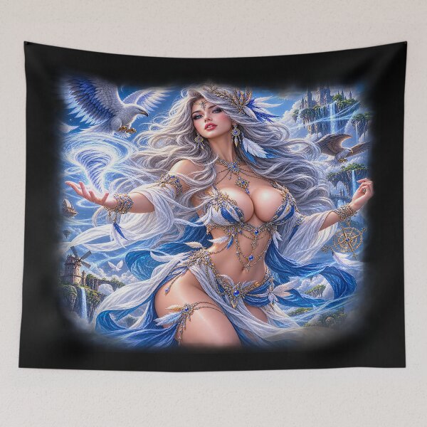 Item preview, Wind Enchantress – Goddess of the Sky and Sacred Winds designed and sold by TroviTutto.