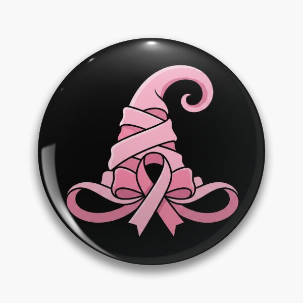 Artikelvorschau, Rosa Schleife Hexenhut Brustkrebs Halloween Frauen entworfen und verkauft von hemagamo.