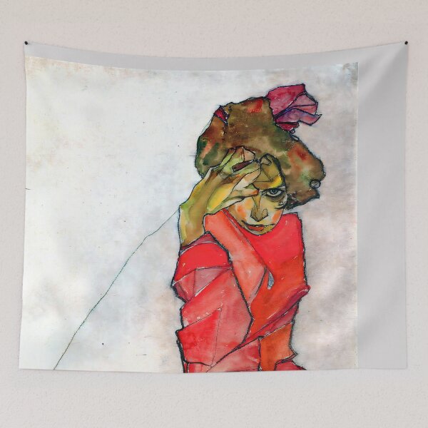 Item preview, Egon Schiele - Kneeling Female in Orange-Red Dress designed and sold by Jon-Baran.