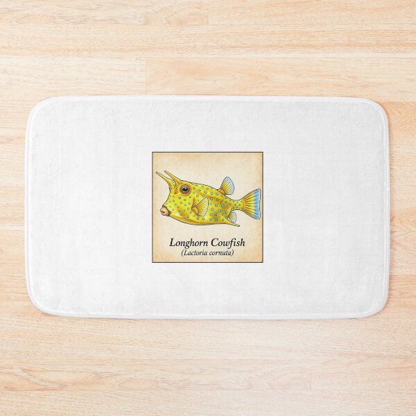 Item preview, Longhorn Cowfish Colorful Watercolor Reef Fish Illustration designed and sold by KenworksDigital.