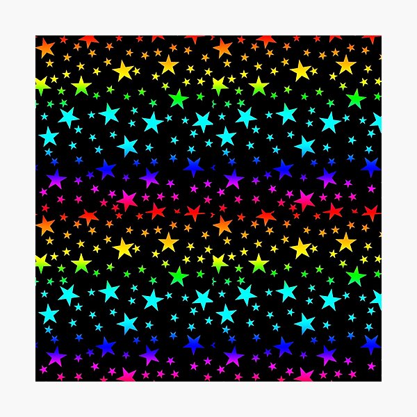 Item preview, Rainbow Star Retro Internet Y2K Pattern Rockstar designed and sold by TrxshWear.