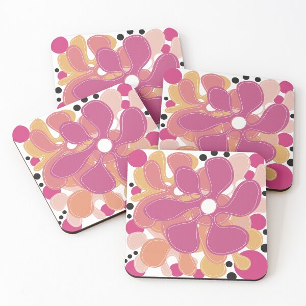 Artikelvorschau, Abstrakte Blumenmuster in Pink und Magenta entworfen und verkauft von HeilArtDesign.
