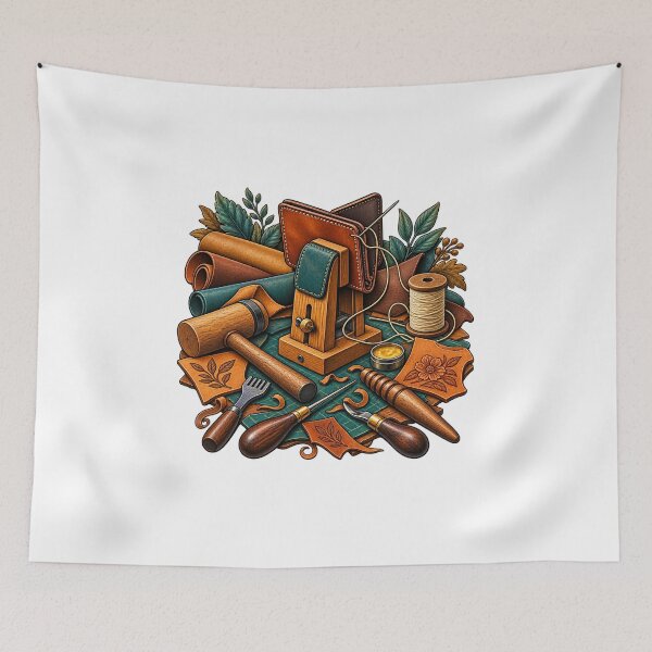 Item preview, Decorative Leathercraft Workshop Artisan Art designed and sold by UrbanCanvvas.