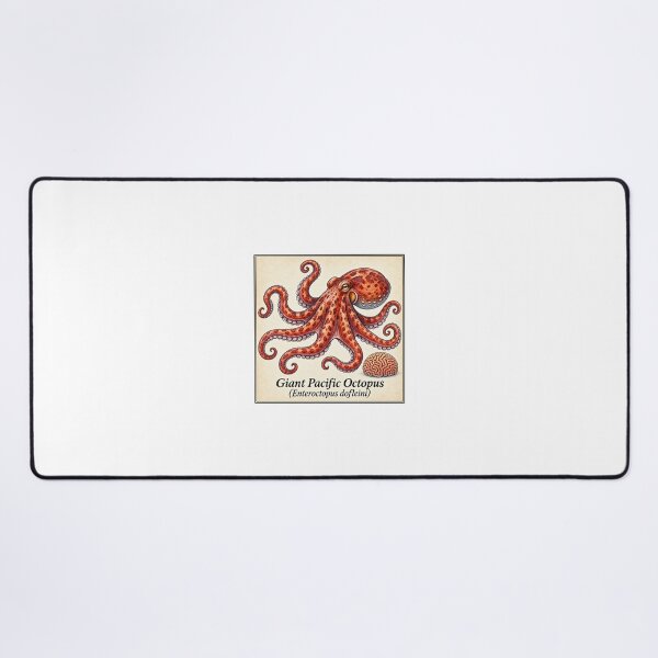 Item preview, Giant Pacific Octopus Vintage Marine Biology Illustration designed and sold by KenworksDigital.