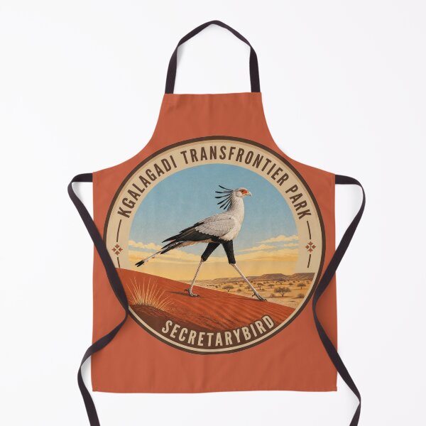 Item preview, Kgalagadi Secretarybird Badge – Red Dune Wildlife Series designed and sold by The Digital Compass.