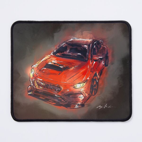 Item preview, Red Turbo Rally Car - Fiery Smoke Sketch Art designed and sold by Art Beyond The Brush.