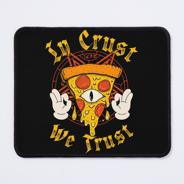 Item preview, In Crust We Trust Illuminati Pizza | Occult Pizza Slice Art designed and sold by kuwagatamushi.