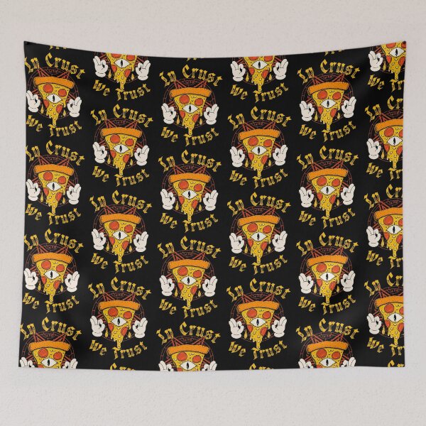 Item preview, In Crust We Trust Illuminati Pizza | Occult Pizza Slice Art designed and sold by kuwagatamushi.