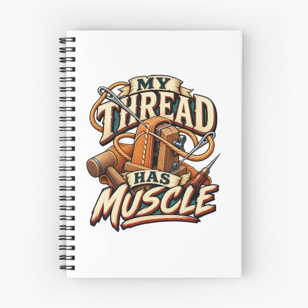 Item preview, My Thread Has Muscle Illustrated Leathercraft Gift designed and sold by UrbanCanvvas.