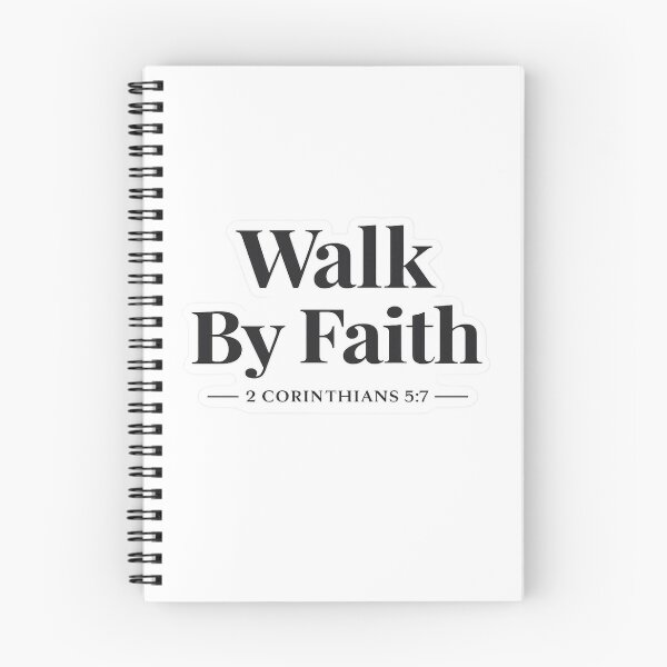 Item preview, Walk By Faith 2 Corinthians 5 7 Minimalist Christian Typography designed and sold by cezzarie.