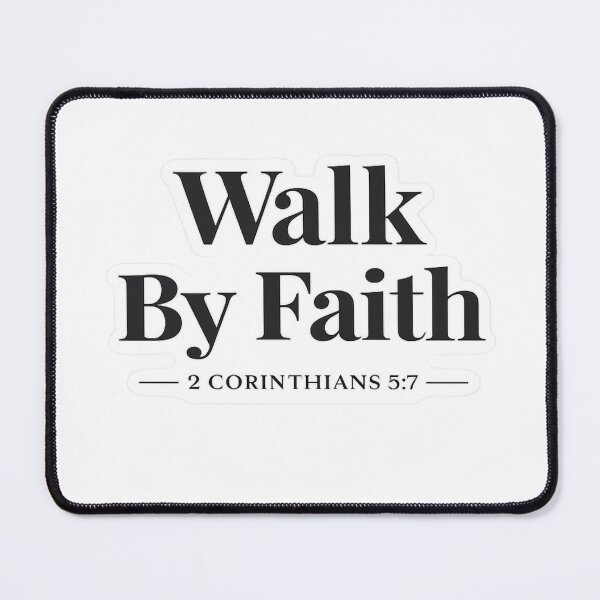 Item preview, Walk By Faith 2 Corinthians 5 7 Minimalist Christian Typography designed and sold by cezzarie.