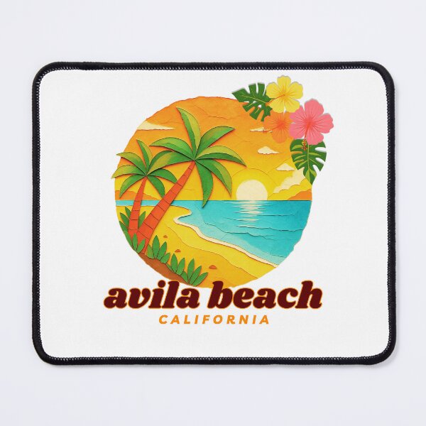 Item preview, Avila Beach California Retro Sunset Palm Tree Design | Central Coast Souvenir Art designed and sold by DonnaRaine.