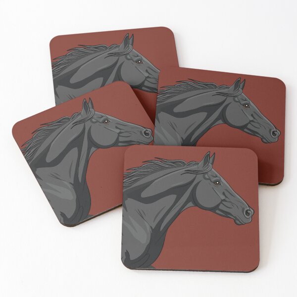 Item preview, The head of a black horse at a gallop designed and sold by Cheval-de-coeur.