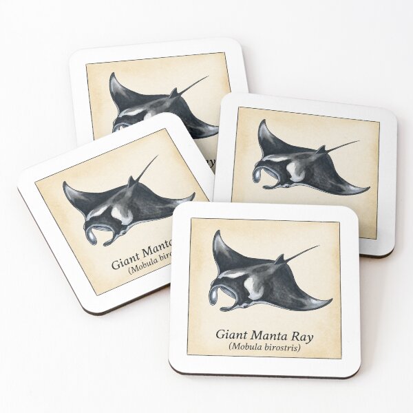 Item preview, Giant Manta Ray Vintage Marine Atlas Illustration designed and sold by KenworksDigital.