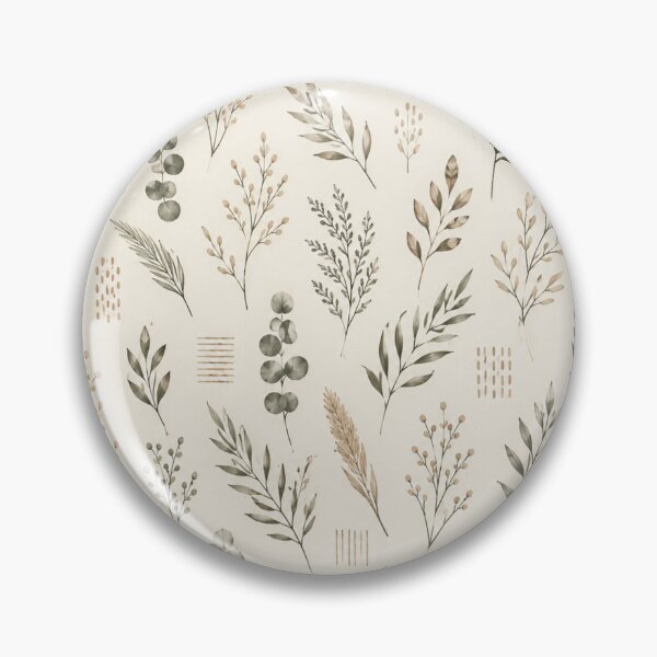 Item preview, Neutral Boho Botanical Watercolor Leaf Pattern designed and sold by QCena.