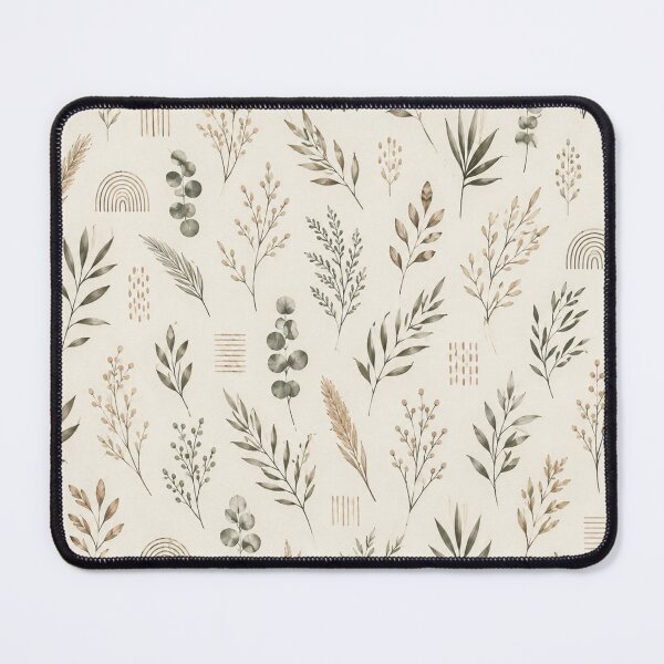 Item preview, Neutral Boho Botanical Watercolor Leaf Pattern designed and sold by QCena.