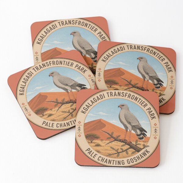 Item preview, Kgalagadi Pale Chanting Goshawk Badge – Red Dune Wildlife Series designed and sold by The Digital Compass.