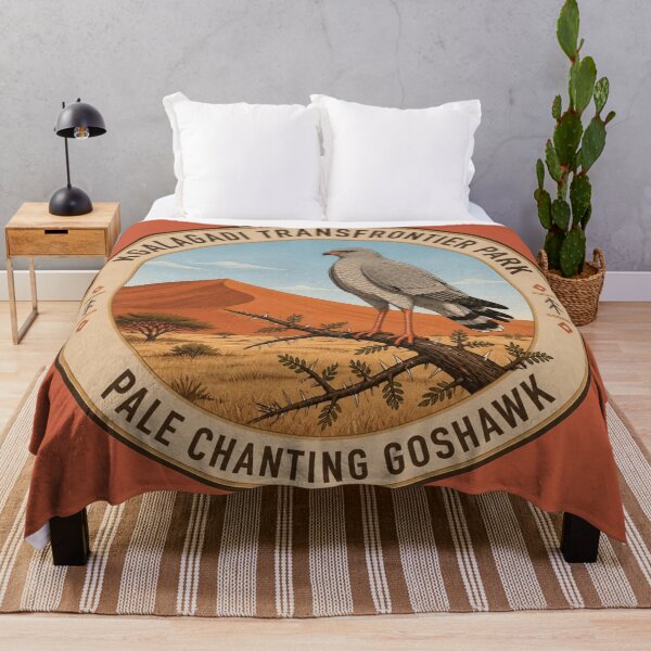 Item preview, Kgalagadi Pale Chanting Goshawk Badge – Red Dune Wildlife Series designed and sold by The Digital Compass.
