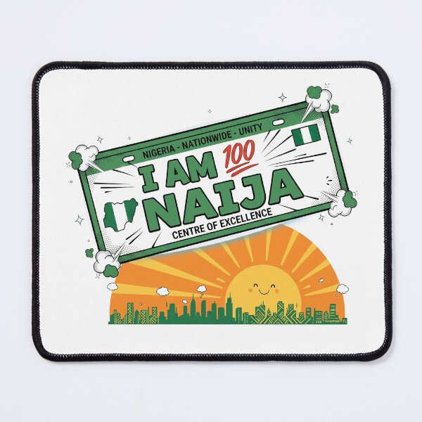 Item preview, I Am 100 Percent Naija Nigerian License Plate designed and sold by Pleasant4Life.