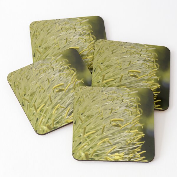 Item preview, Yellow Agave Flower Stamens Macro Detail designed and sold by MiraNadaPrints.