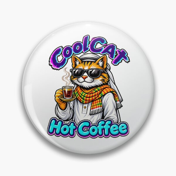 Item preview, Funny Cat Drinking Coffee – Cozy Winter Cat Graphic designed and sold by Nubian Style.