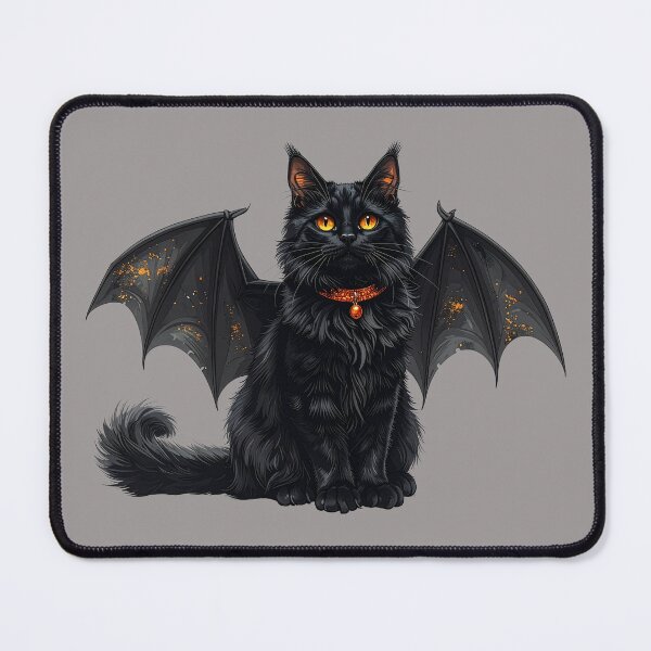 Item preview, Halloween cat with bat wings designed and sold by Mystic-Art-2.