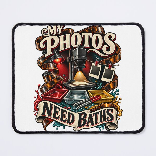Item preview, My Photos Need Baths Illustrated Darkroom Gift designed and sold by UrbanCanvvas.